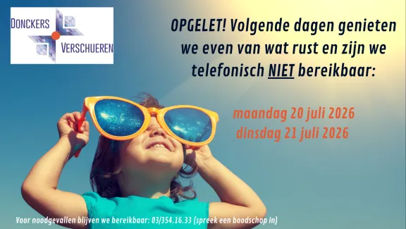 20 en 21 juli gesloten